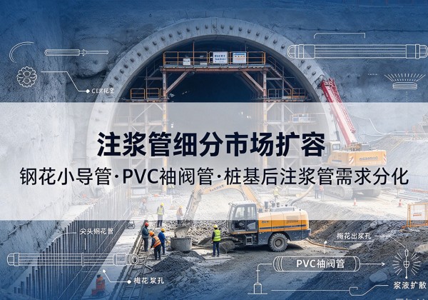 鹤庆注浆管细分市场扩容，隧道钢花小导管、PVC 袖阀管、桩基后注浆管需求分化